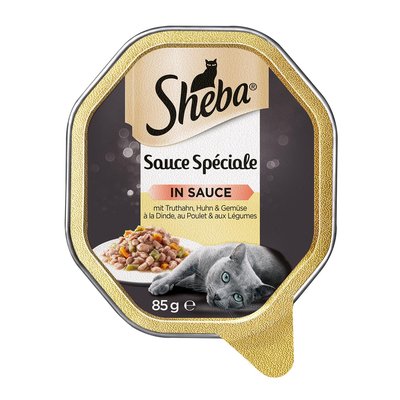 Image of Sheba Sauce Spéciale mit Truthahn und Gemüse