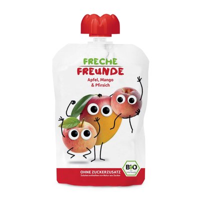 Image of Freche Freunde Quetschie Apfel, Mango & Pfirsich