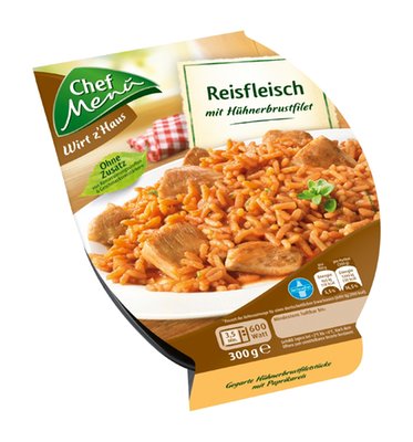 Image of Chef Menü Reisfleisch mit Hühnerbrustfilet