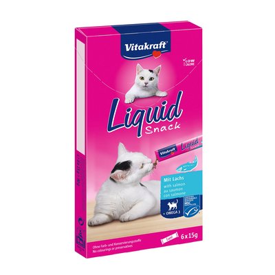 Image of Vitakraft Liquid Snack mit Lachs 6er