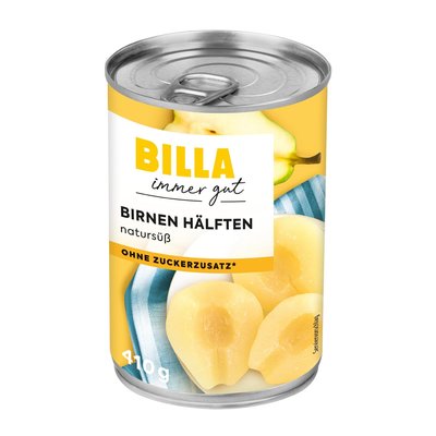 Image of BILLA Birnen Hälften natursüß