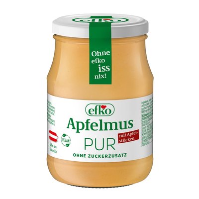 Image of efko Apfelmus Pur mit Apfelstücken