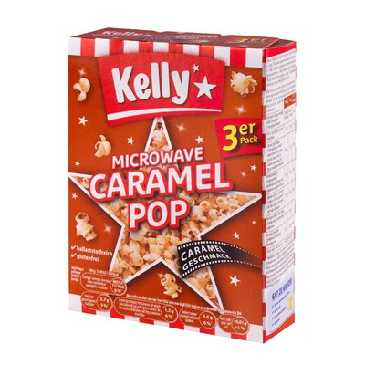 Image of Kelly's Mikrowellenpopcorn Caramel 3er