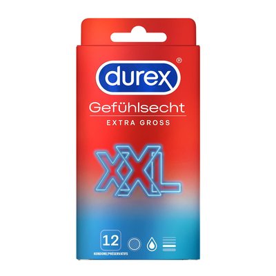 Image of Durex Gefühlsecht XXL Extra Groß Kondome