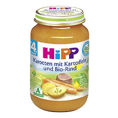 Image of Hipp Menü Karotten mit Kartoffeln und Bio-Rind