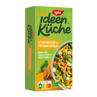 Image of Iglo Ideenküche Spinatnocken & Süßkartoffeln