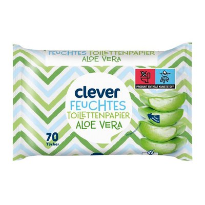 Image of Clever Feuchtes Toilettenpapier Aloe Vera