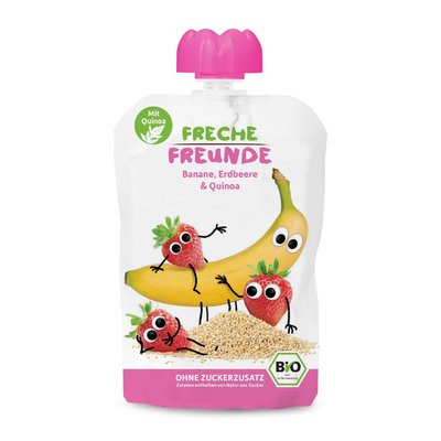 Image of Freche Freunde Quetschie Banane, Erdbeere & Quinoa