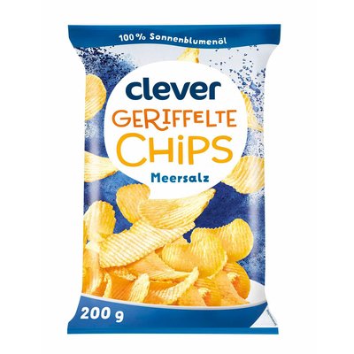 Image of Clever Geriffelte Chips Salz