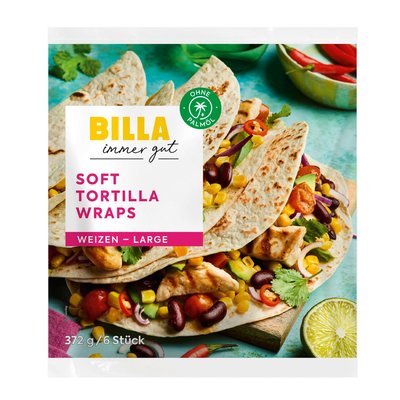 Image of BILLA Soft Tortilla Wraps Weizen