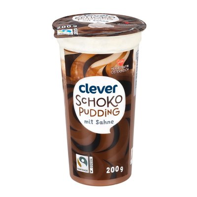 Image of Clever Schokolade Pudding mit Sahne