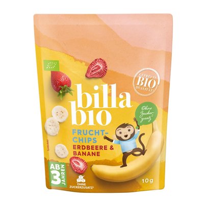 Image of BILLA Bio Erdbeere & Banane Frucht Chips
