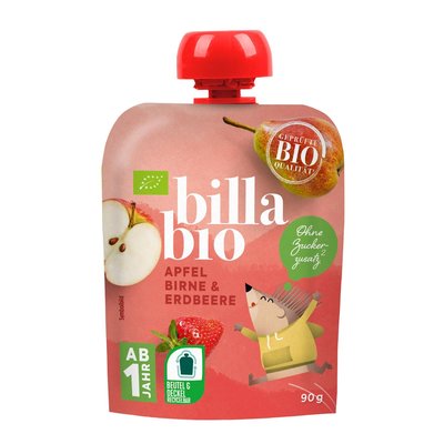 Image of BILLA Bio Obstmus Apfel, Birne & Erdbeere