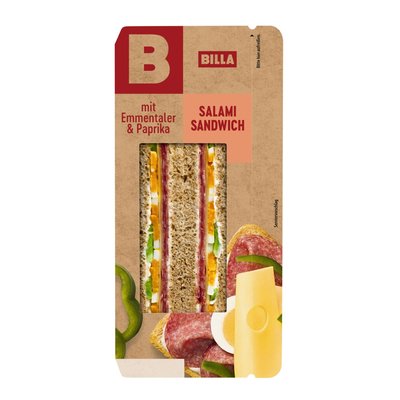 Image of BILLA Beste Pause Salami-Emmentaler Sandwich
