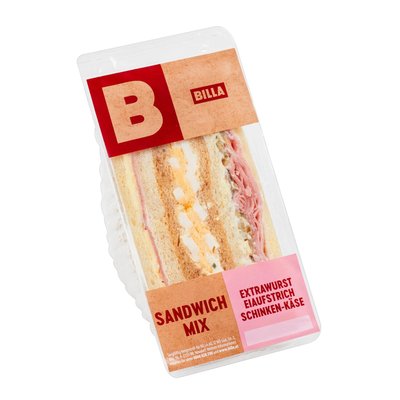 Image of BILLA Beste Pause Extrawurst, Eiaufstrich, Schinken-Käse Sandwich Mix