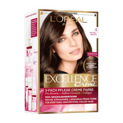 Image of L'Oreal Excellence Nr. 4 Mittelbraun