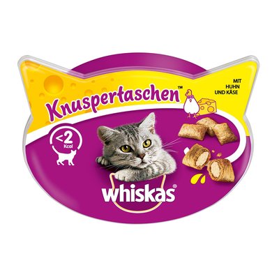 Image of Whiskas Snacks Knuspertaschen mit Huhn & Käse