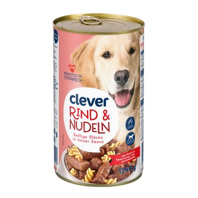 Image of Clever Hund Rind & Nudeln in Sauce