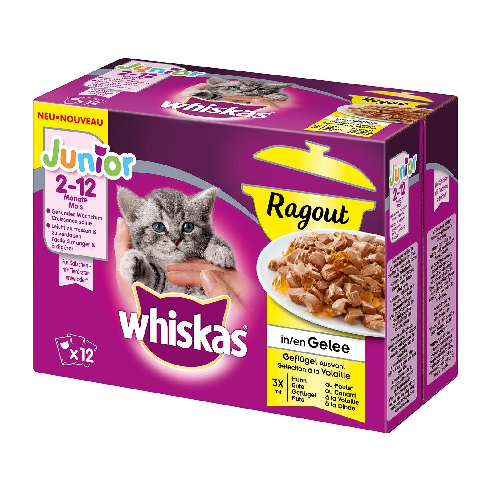 Whiskas Frischebeutel Ragout Geflügel Junior BILLA Online Shop